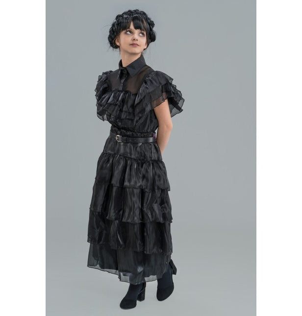 Kostuum Wednesday Prom Night Jurk Zwart Kind van CHAKS koop je bij Partywinkel