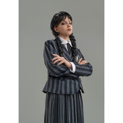 Kostuum Wednesday School Uniform Zwart/Grijs Kind van CHAKS koop je bij Partywinkel