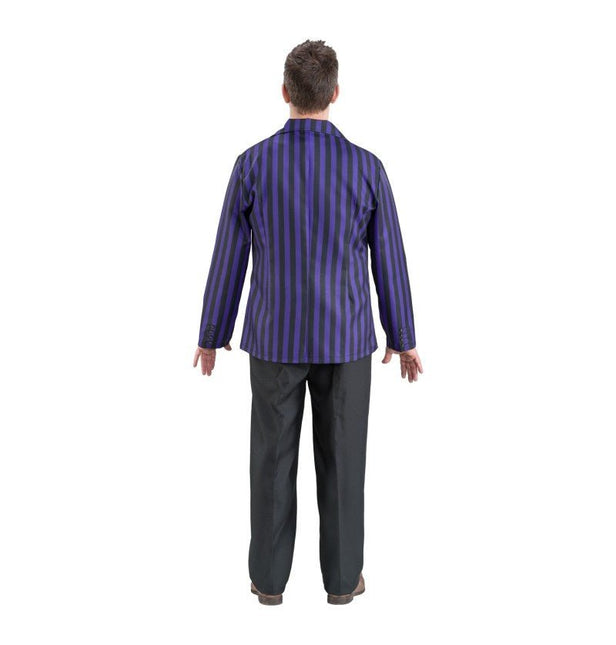 Kostuum Wednesday School Uniform Zwart/Paars Heren van CHAKS koop je bij Partywinkel