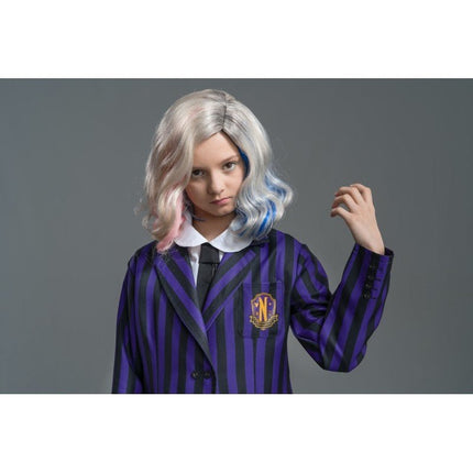Kostuum Wednesday School Uniform Zwart/Paars Kind van CHAKS koop je bij Partywinkel