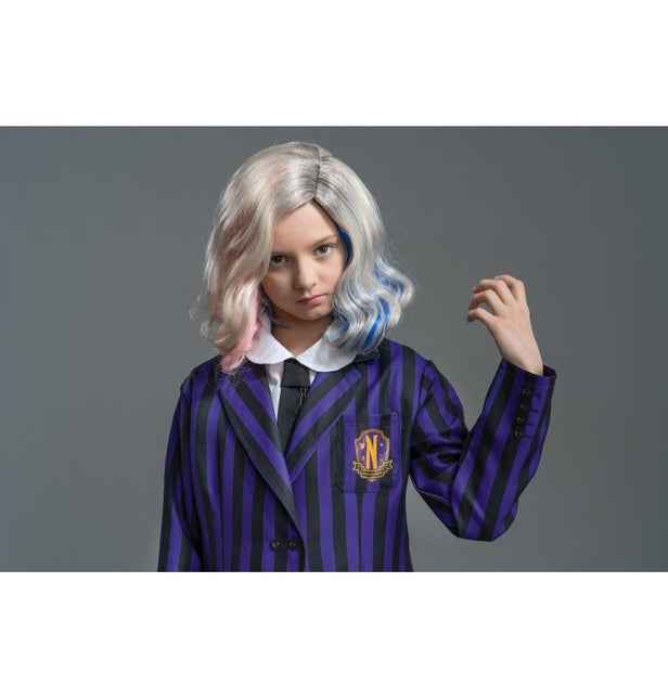 Kostuum Wednesday School Uniform Zwart/Paars Kind van CHAKS koop je bij Partywinkel