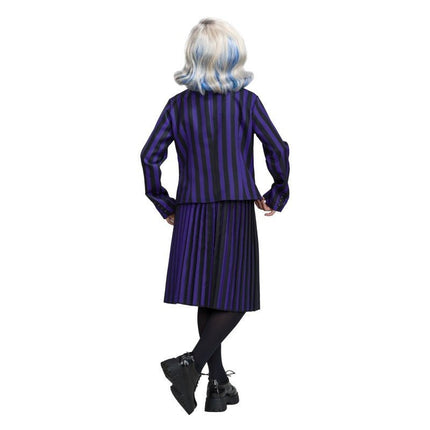 Kostuum Wednesday School Uniform Zwart/Paars Kind van CHAKS koop je bij Partywinkel