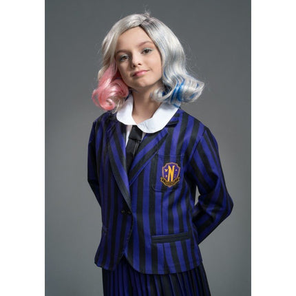 Kostuum Wednesday School Uniform Zwart/Paars Kind van CHAKS koop je bij Partywinkel