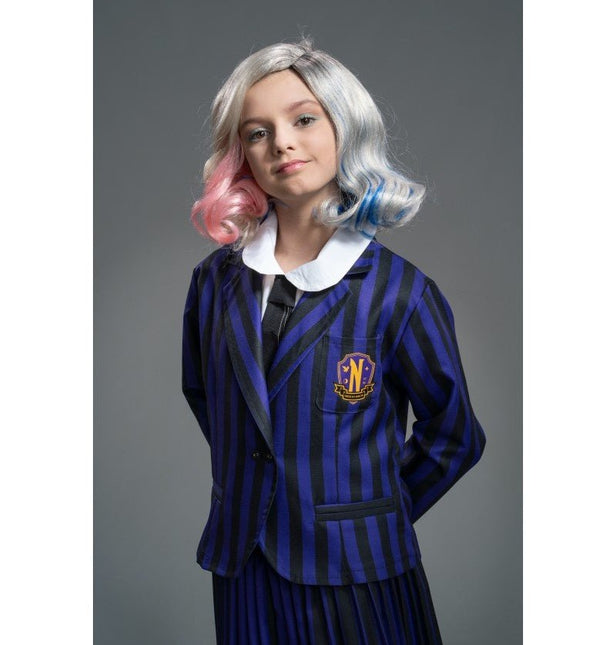 Kostuum Wednesday School Uniform Zwart/Paars Kind van CHAKS koop je bij Partywinkel