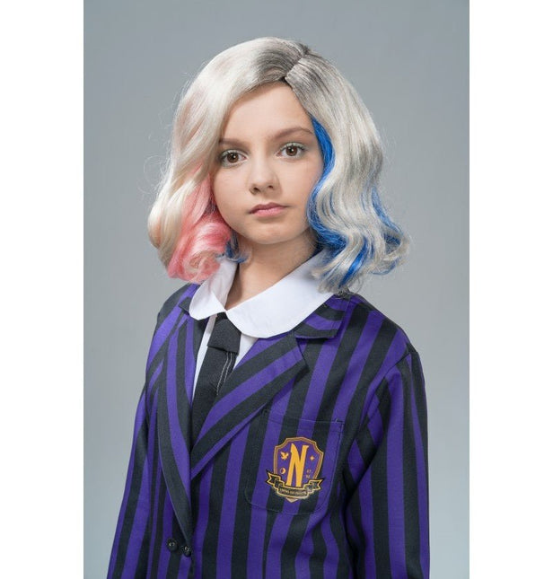 Kostuum Wednesday School Uniform Zwart/Paars Kind van CHAKS koop je bij Partywinkel