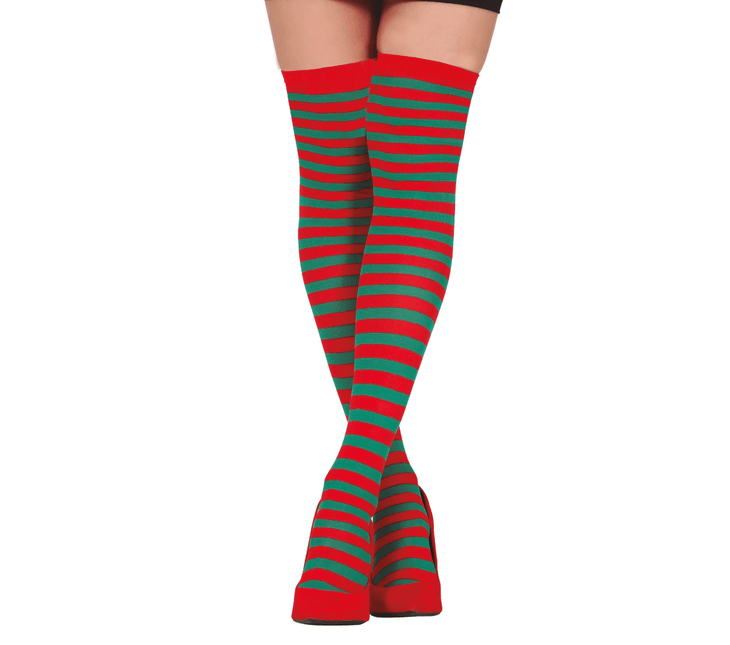 Kousen Groen Rood Gestreept van Fiestas Guirca koop je bij Partywinkel