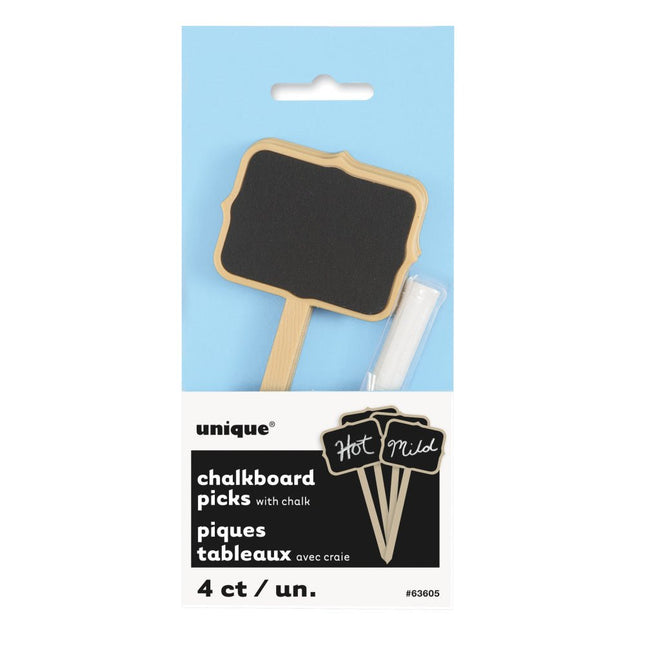 Krijtbord Prikkers Krijt 5,7cm 4st van Unique koop je bij Partywinkel