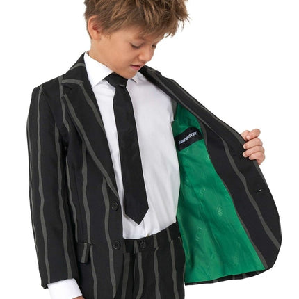 Krijtstreep Zwart Pak Jongen Suitmeister van Suitmeister koop je bij Partywinkel