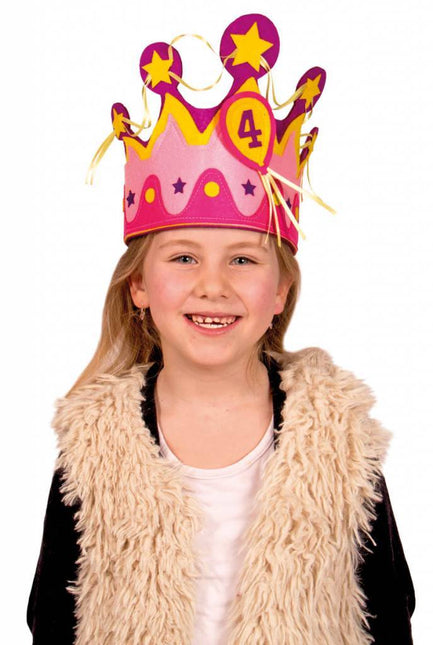 Kroon 1 - 5 Jaar Meisje van Folat koop je bij Partywinkel