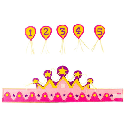 Kroon 1 - 5 Jaar Meisje van Folat koop je bij Partywinkel