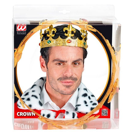 Kroon Metaal Goud Met Edelstenen van Widmann koop je bij Partywinkel