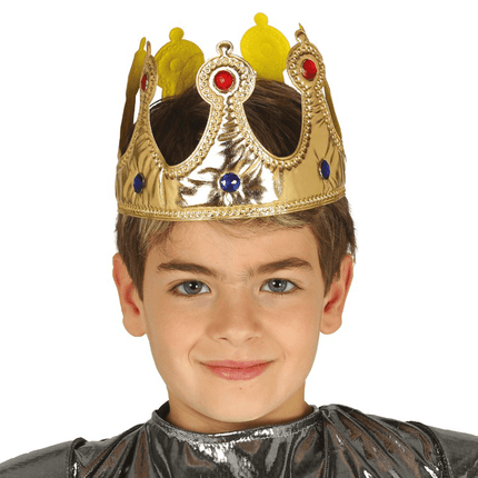 Kroon Stof Kind Goud van Fiestas Guirca koop je bij Partywinkel