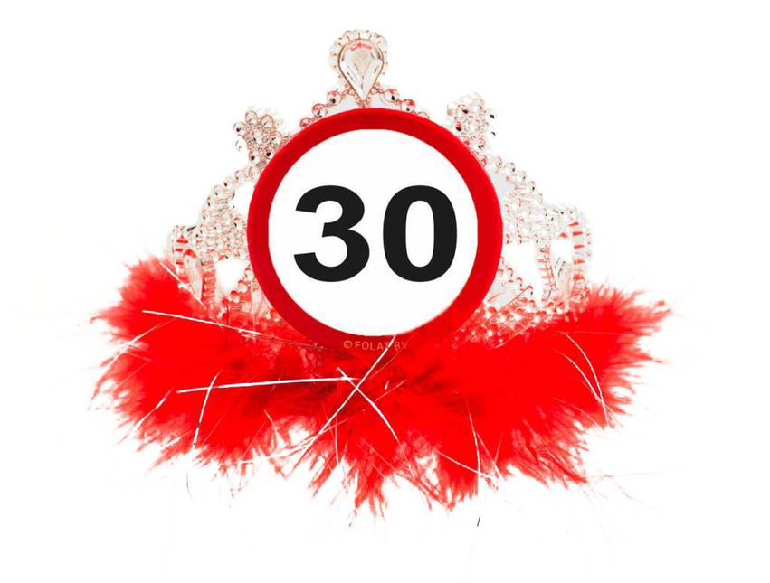 Kroontje 30 Jaar Verkeersbord van Folat koop je bij Partywinkel