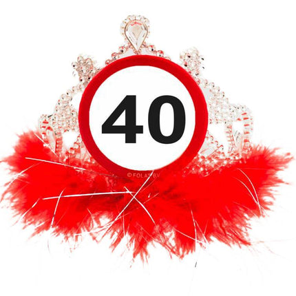 Kroontje 40 Jaar Verkeersbord van Folat koop je bij Partywinkel