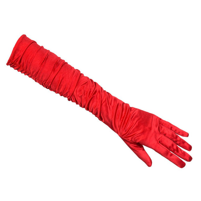 Lange Handschoenen Rood van Boland koop je bij Partywinkel