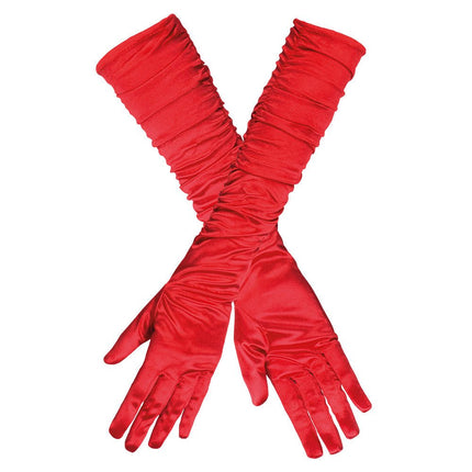 Lange Handschoenen Rood van Boland koop je bij Partywinkel