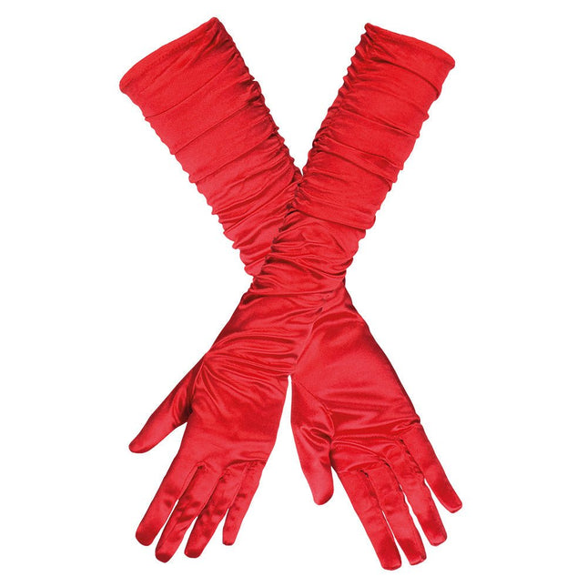 Lange Handschoenen Rood van Boland koop je bij Partywinkel