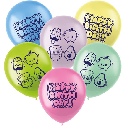 Latexballonnen - Kawaii Party - 33 cm - 6 stuks van Folat koop je bij Partywinkel