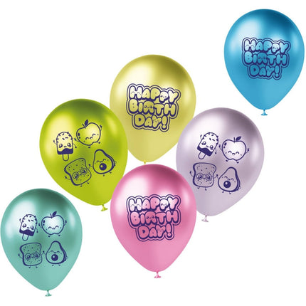 Latexballonnen - Kawaii Party - 33 cm - 6 stuks van Folat koop je bij Partywinkel