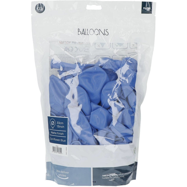 Lavendel Ballonnen Cornflower Blue 33cm 100st van Folat koop je bij Partywinkel