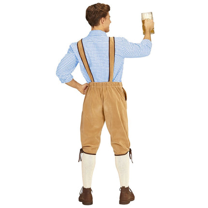 Lederhose Beige Heren van Widmann koop je bij Partywinkel