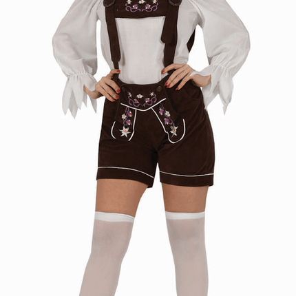 Lederhose Bruin Dames van Fiestas Guirca koop je bij Partywinkel