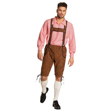 Lederhose Bruin en Blouse van Boland koop je bij Partywinkel