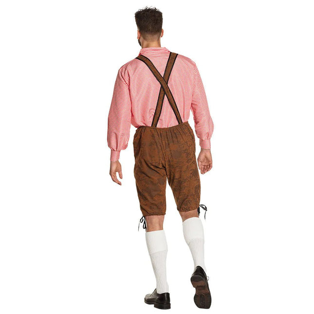 Lederhose Bruin en Blouse van Boland koop je bij Partywinkel