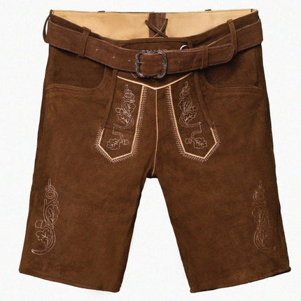 Lederhose Bruin Kort Brixental van Partychimp koop je bij Partywinkel