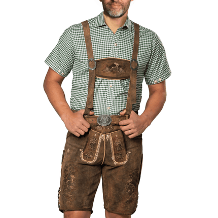 Lederhose Bruin Kort Kitzbuhel van Tannhauser koop je bij Partywinkel