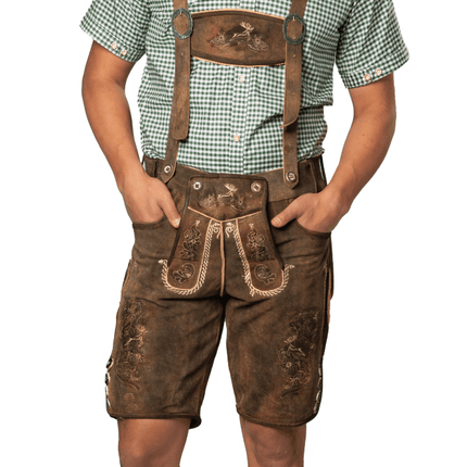 Lederhose Bruin Kort Kitzbuhel van Tannhauser koop je bij Partywinkel