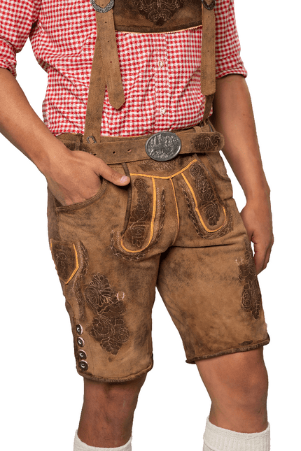 Lederhose Bruin Kort Lech van Tannhauser koop je bij Partywinkel