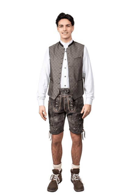 Lederhose Grijs van Haus Huberts koop je bij Partywinkel