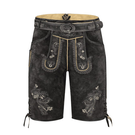 Lederhose Grijs van Haus Huberts koop je bij Partywinkel