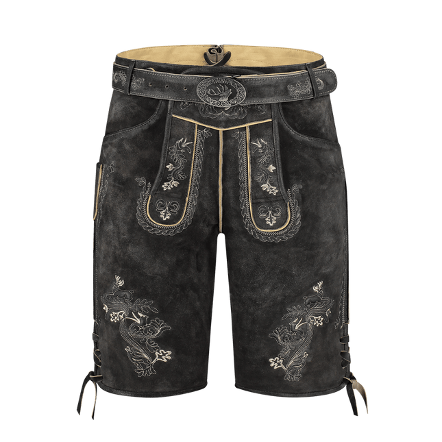 Lederhose Grijs van Haus Huberts koop je bij Partywinkel