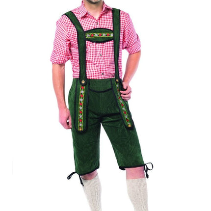Lederhose Lang Groen van Partychimp koop je bij Partywinkel