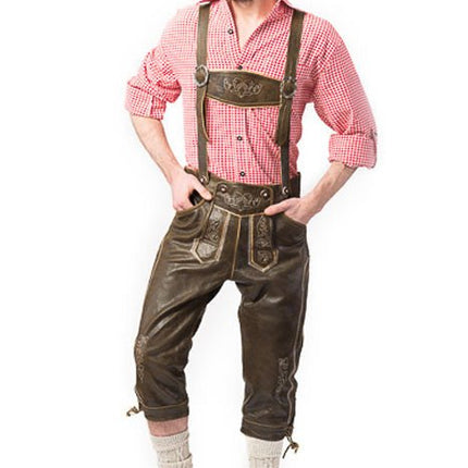 Lederhose Lang Retro van Tannhauser koop je bij Partywinkel