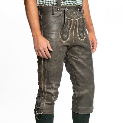 Lederhose Lang Retro van Tannhauser koop je bij Partywinkel