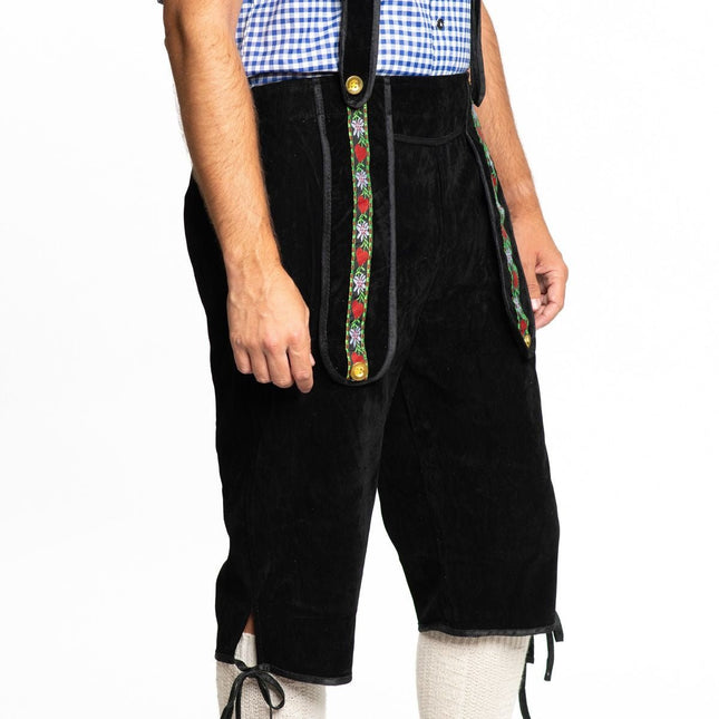 Lederhose Lang Zwart van Partychimp koop je bij Partywinkel