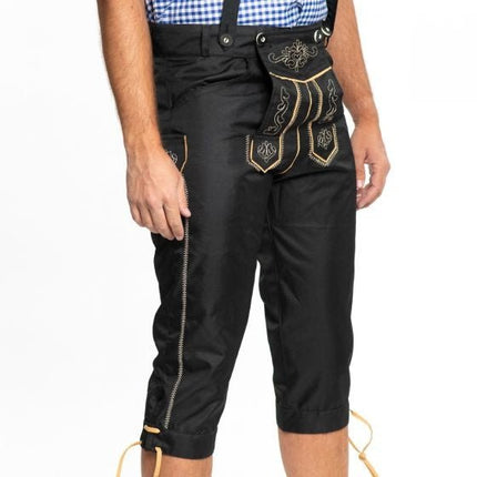 Lederhose Lang Zwart en Bretels van Tannhauser koop je bij Partywinkel