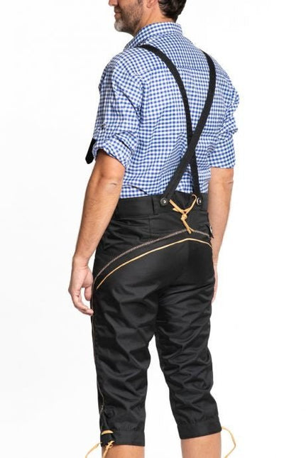 Lederhose Lang Zwart en Bretels van Tannhauser koop je bij Partywinkel