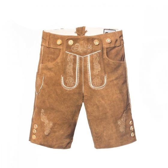 Lederhose Leer Kort Bruin en Bretels van Tannhauser koop je bij Partywinkel