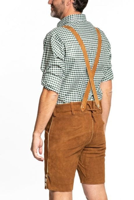 Lederhose Leer Kort Bruin en Bretels van Tannhauser koop je bij Partywinkel