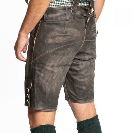 Lederhose Leer Kort Retro en Bretels van Tannhauser koop je bij Partywinkel