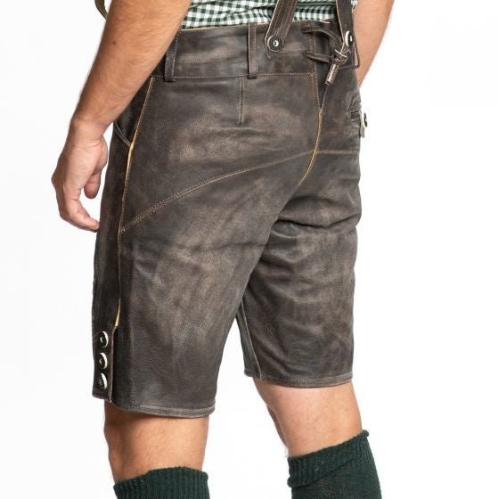Lederhose Leer Kort Retro en Bretels van Tannhauser koop je bij Partywinkel