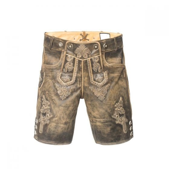 Lederhose Leer Kort Retro en Bretels van Tannhauser koop je bij Partywinkel