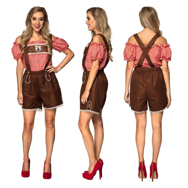 Lederhose met Blouse Dames van Boland koop je bij Partywinkel