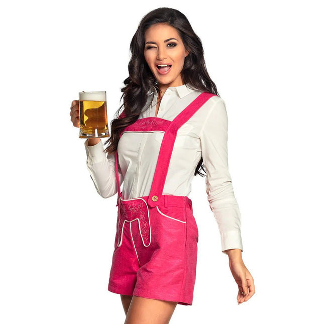 Lederhose Roze Dames van Boland koop je bij Partywinkel