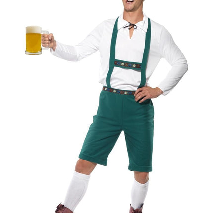 Lederhose Set Groen van Smiffys koop je bij Partywinkel