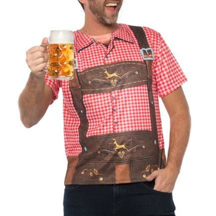 Lederhose T-Shirt Heren van Partychimp koop je bij Partywinkel